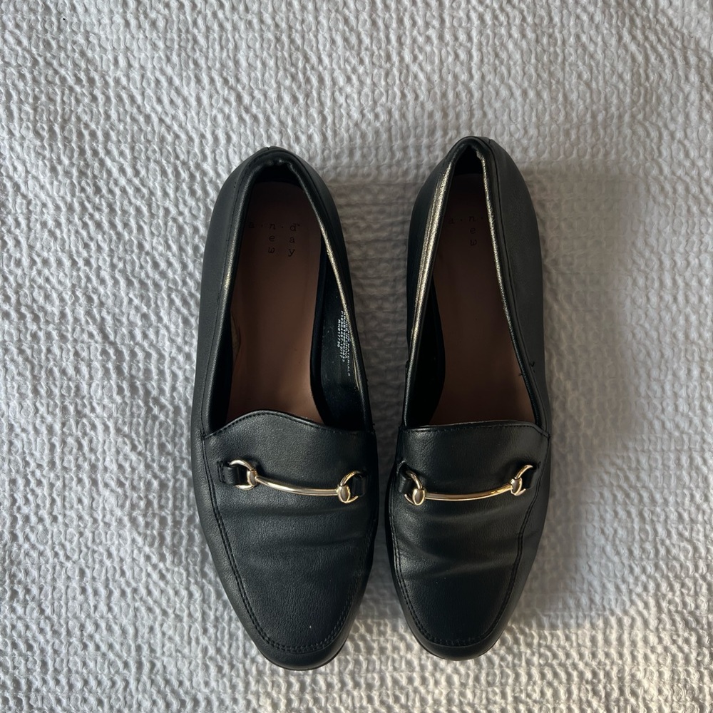 Black Leather Loafers